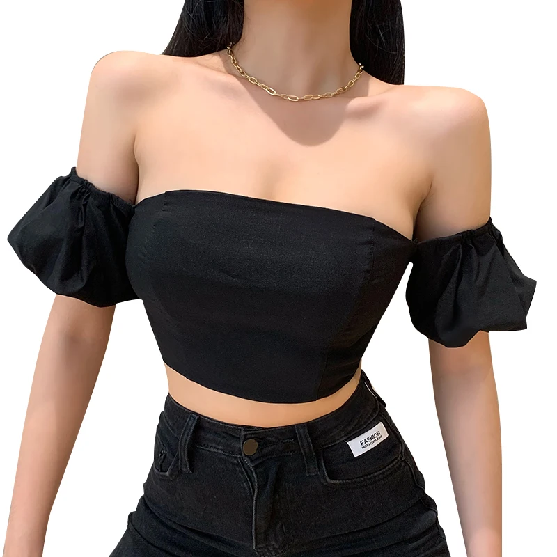 NEW-JOYS 2021new Hubble-bubble sleeve Sexy shoulder Midriff bind Pure color T-shirt sexy sweet girls T-shirt
NEW-JOYS 2021new Hubble-bubble sleeve Sexy shoulder Midriff bind Pure color T-shirt sexy sweet girls T-shirt