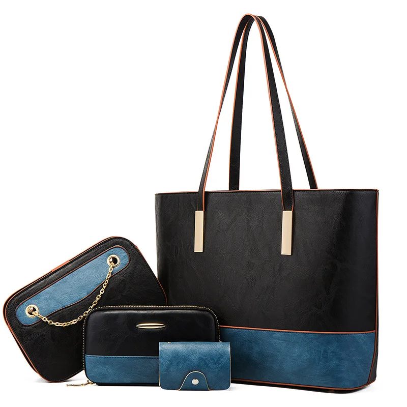 High Quality 4 in 1 handbags set designer Pu tote Purse bags set ladies bags women hand bags, Custom
High Quality 4 in 1 handbags set designer Pu tote Purse bags set ladies bags women hand bags, Custom