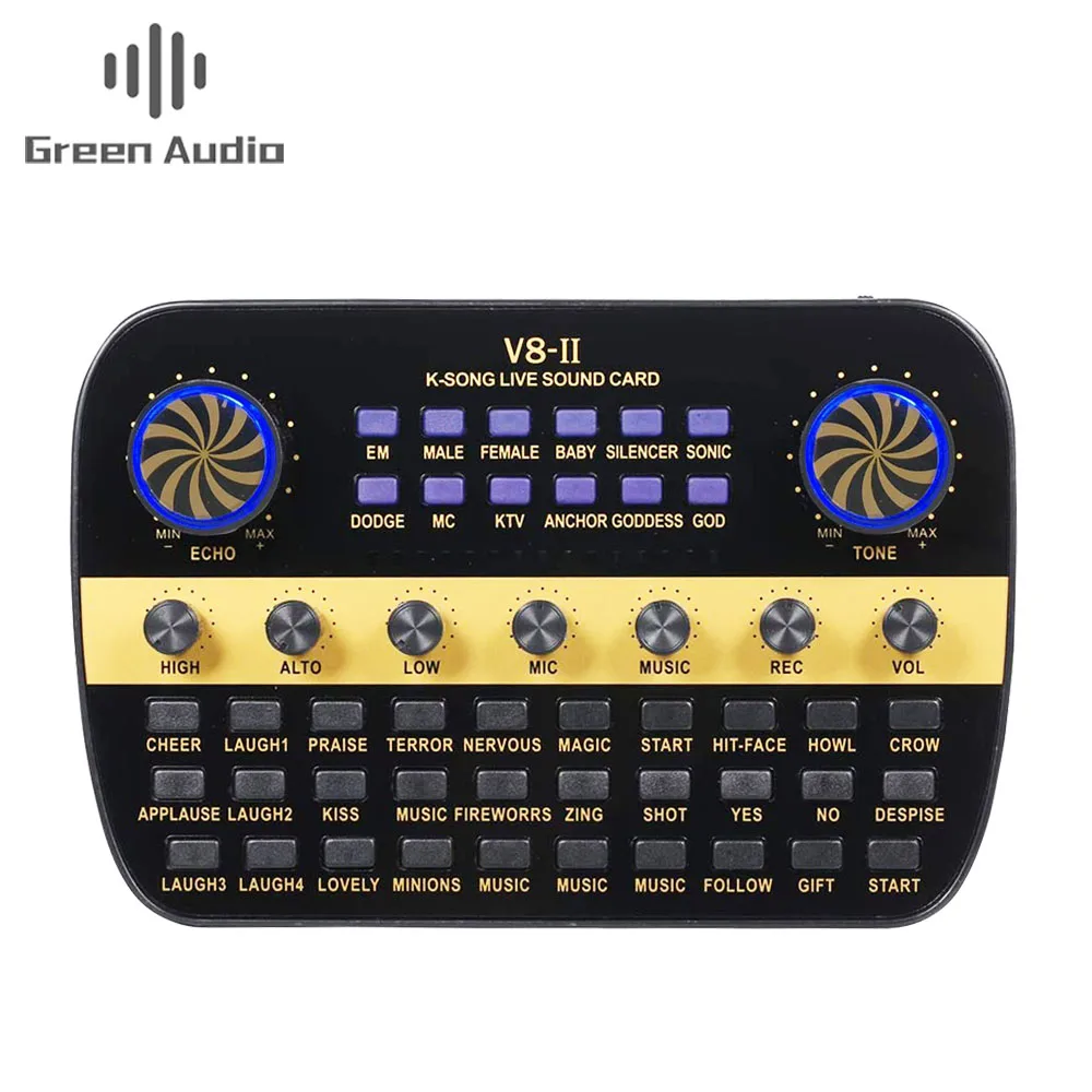 GAX-V8I Professional Portable Computer Sound Card karaoke Studio Dedicated Live Sound Card
GAX-V8I Professional Portable Computer Sound Card karaoke Studio Dedicated Live Sound Card
