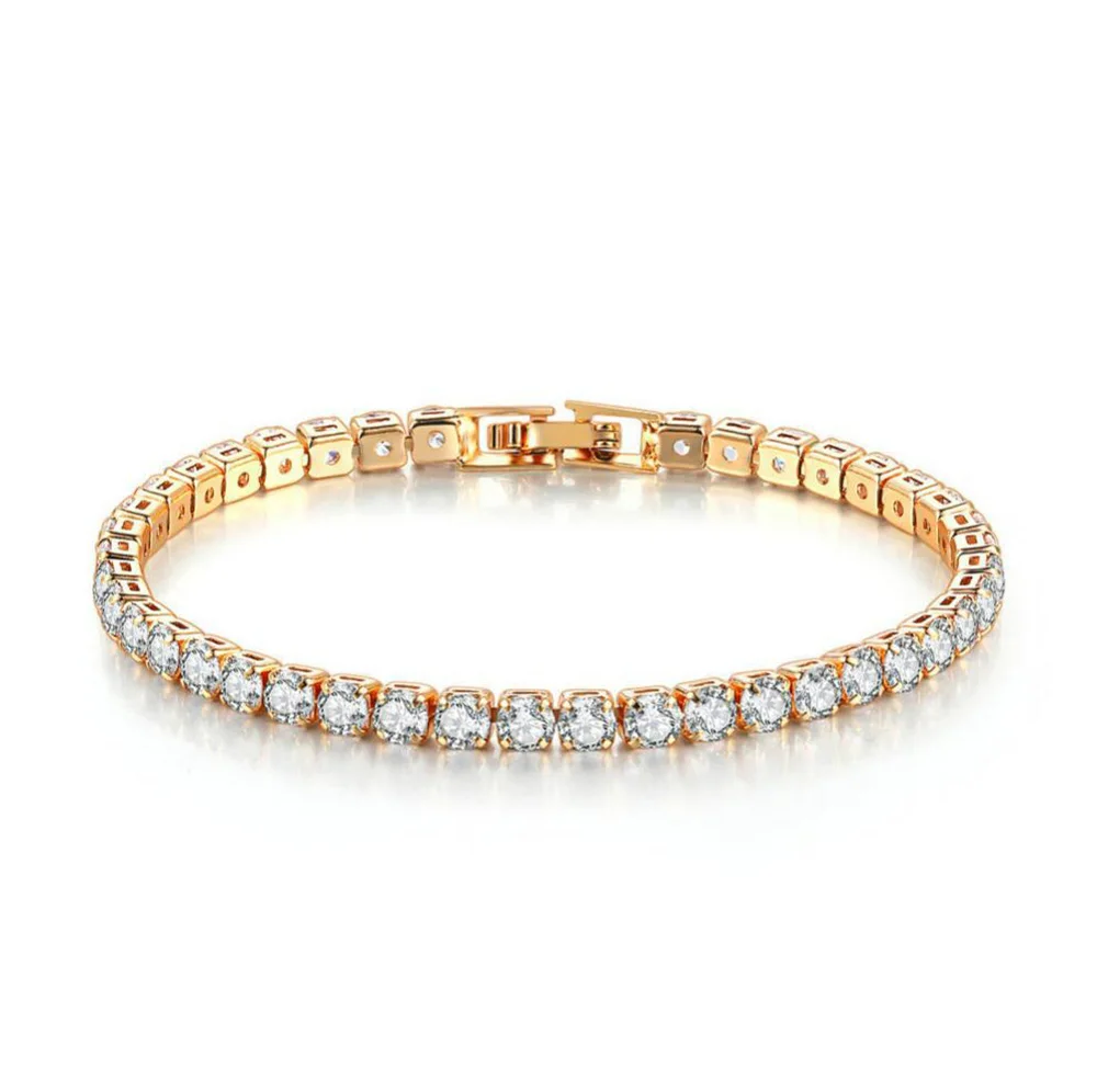 2021 New Fashion Free Shipping Wholesale Copper Alloy Gold Plated 4MM Cubic Zirconia CZ Diamond Charm Tennis Bracelet for Women, Picture shows
2021 New Fashion Free Shipping Wholesale Copper Alloy Gold Plated 4MM Cubic Zirconia CZ Diamond Charm Tennis Bracelet for Women, Picture shows
