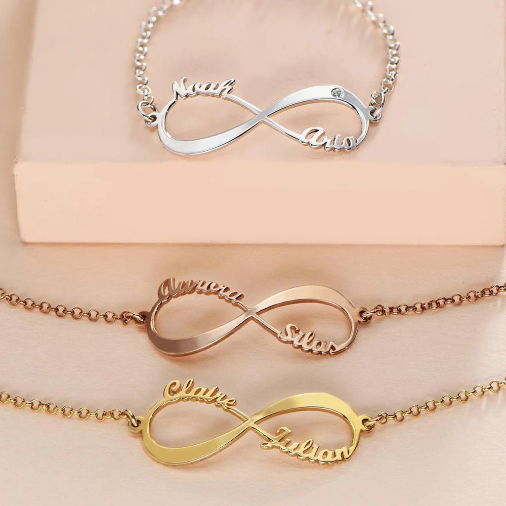 Adjustable Silver Gold Stainless Steel Infinite Plate Personalized Custom Name Engraved Chain Charm Bracelets for Women Jewelry
Adjustable Silver Gold Stainless Steel Infinite Plate Personalized Custom Name Engraved Chain Charm Bracelets for Women Jewelry