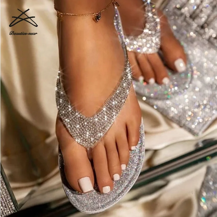 RTS Rhinestone slippers new women fashion wild beach flip flop flat bottom outdoor women lady sandals, Gold,silver, black
RTS Rhinestone slippers new women fashion wild beach flip flop flat bottom outdoor women lady sandals, Gold,silver, black