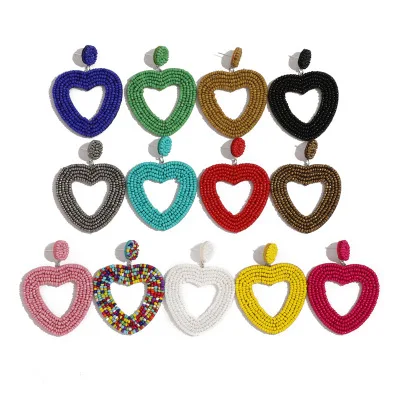 2021 Hotsale Colorful Beads Heart Statement Earring Bohemian Beads Hollow Heart Earring
2021 Hotsale Colorful Beads Heart Statement Earring Bohemian Beads Hollow Heart Earring