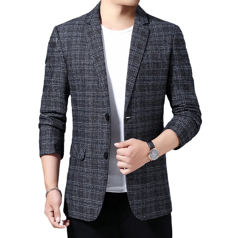 Trendy Cheap Classic Fashion Korean Style Plaid Slim Fit Men's Business Casual Suit Blazer
Trendy Cheap Classic Fashion Korean Style Plaid Slim Fit Men's Business Casual Suit Blazer