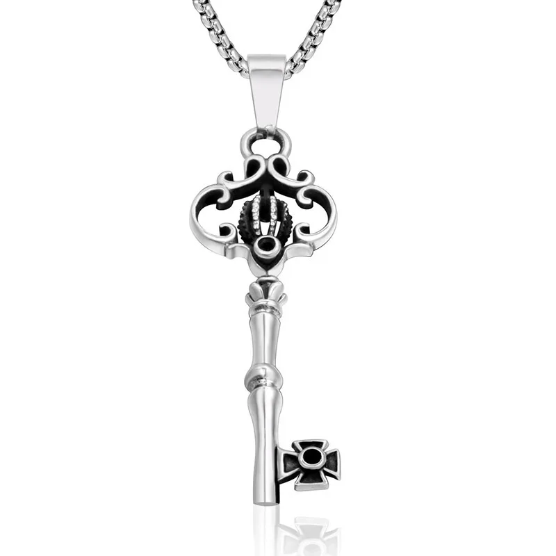 supply Gothic crown key men and women titanium steel necklace pendant punk fashion accessories
supply Gothic crown key men and women titanium steel necklace pendant punk fashion accessories