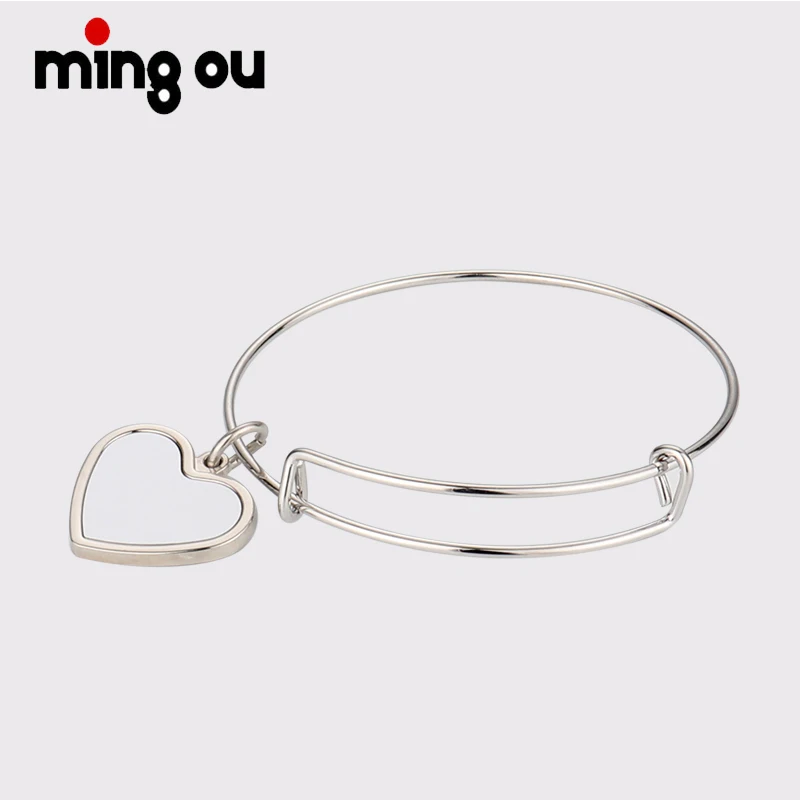 Fashion Jewelry Women Elegant Plated Sublimation Blank Metal Heart Bracelets, Silver
Fashion Jewelry Women Elegant Plated Sublimation Blank Metal Heart Bracelets, Silver