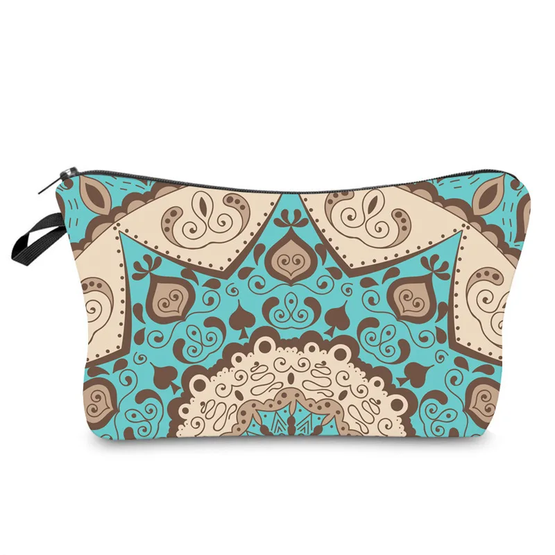 3D Digital Printing Blue Pink Mandala Ethnic Bohemian Style Cosmetic Bag Storage Bag, Full printing many types for you choose 
3D Digital Printing Blue Pink Mandala Ethnic Bohemian Style Cosmetic Bag Storage Bag, Full printing many types for you choose