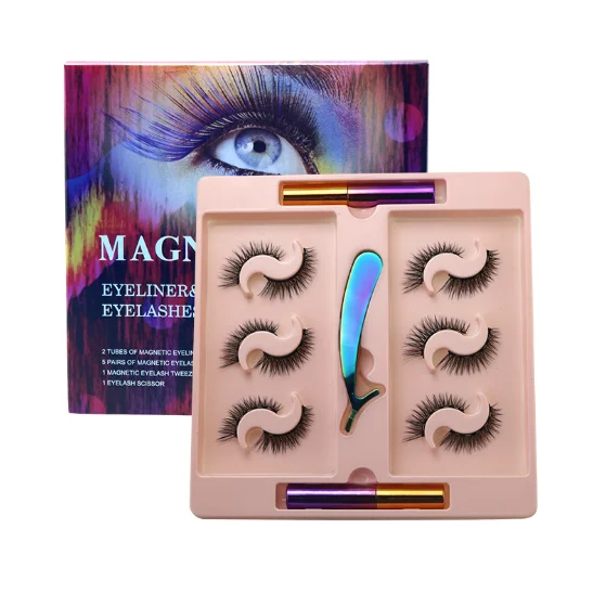 Custom eyelash packaging eyeliner liquid false eyelash set 3d mink magnetic eyelashes, Black color
Custom eyelash packaging eyeliner liquid false eyelash set 3d mink magnetic eyelashes, Black color