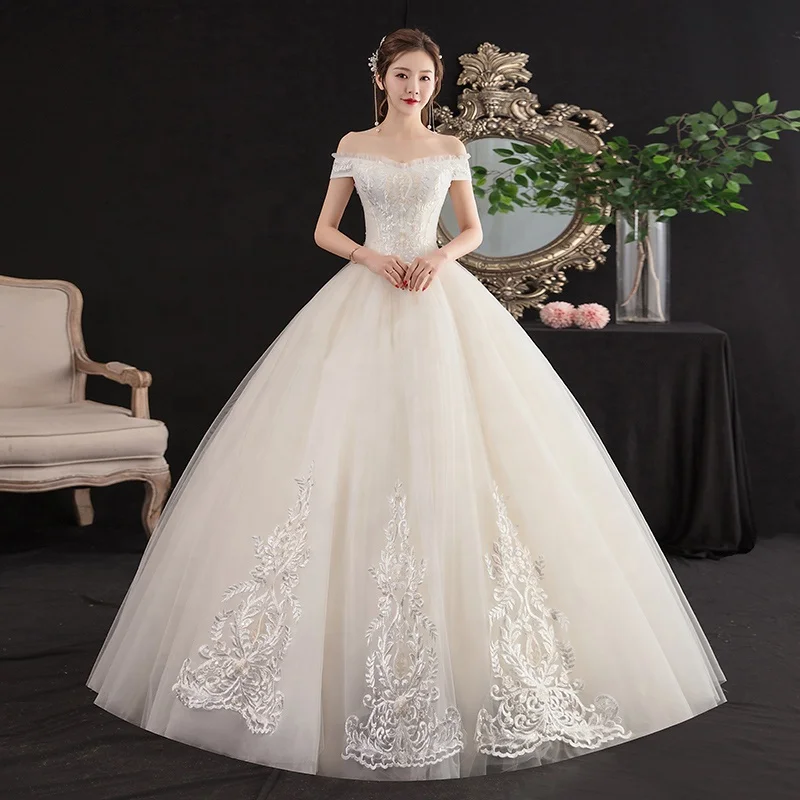 2021 Lace off Shoulder Boat Neck Heavy Applique Backless Lace Ball Gown Wedding Dresses Bridal Gown, White wedding gown 
2021 Lace off Shoulder Boat Neck Heavy Applique Backless Lace Ball Gown Wedding Dresses Bridal Gown, White wedding gown
