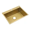 Single Bowl Sus 304 Hand Wash Mini Golden Luxury Stainless Steel Trough Rose Gold Sink For Kitchen