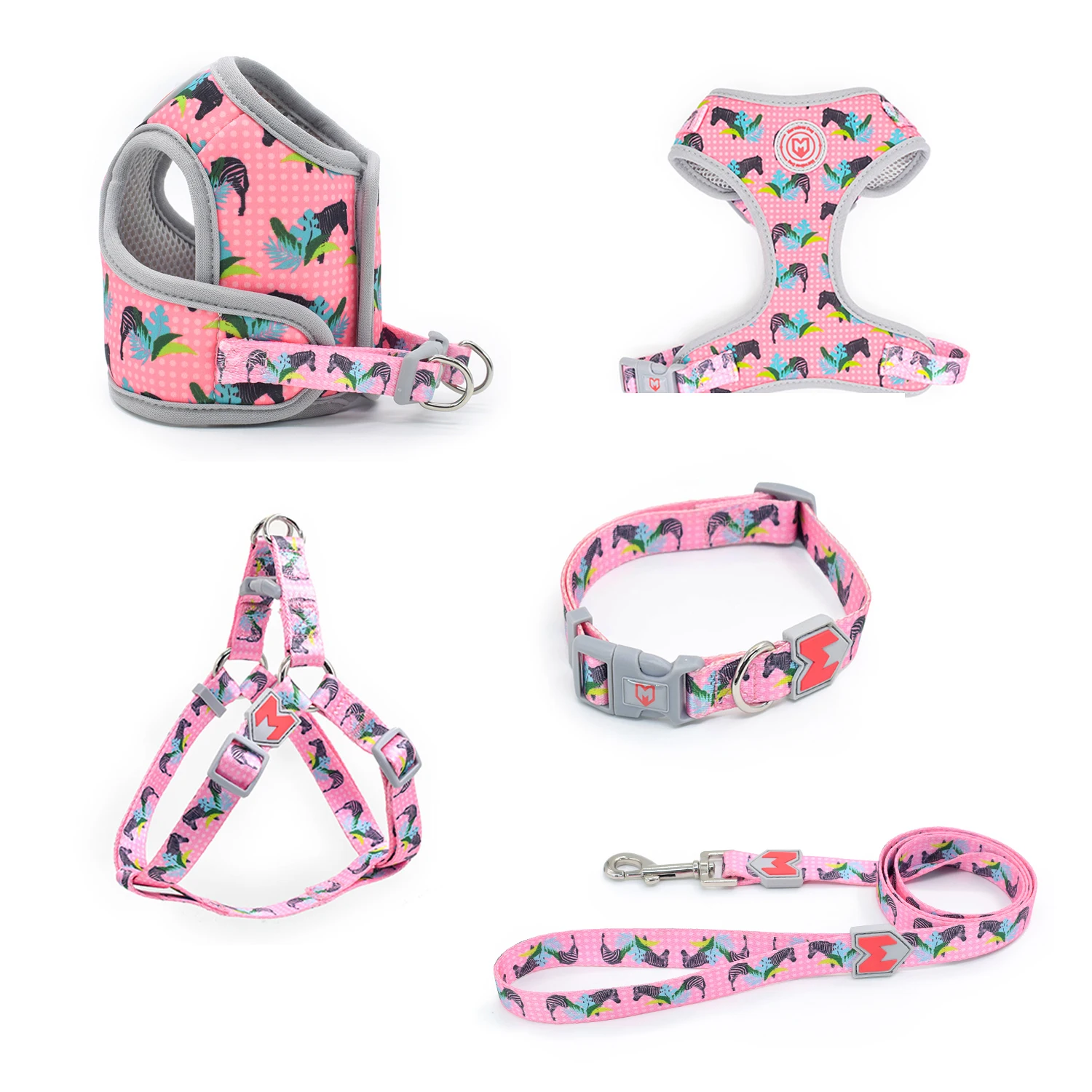 Wholesale Customized Pattern adjustable soft mesh padded Reversible Dog Harness Collar Leash Set, White
Wholesale Customized Pattern adjustable soft mesh padded Reversible Dog Harness Collar Leash Set, White