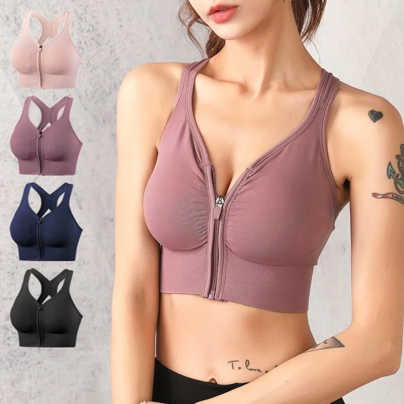 Plus Size Stretch Fit Wireless Sujetador Deportivo Running Workout Front Zipper Yoga Bra Seamless Sports Bra Crop Top For Womens
Plus Size Stretch Fit Wireless Sujetador Deportivo Running Workout Front Zipper Yoga Bra Seamless Sports Bra Crop Top For Womens