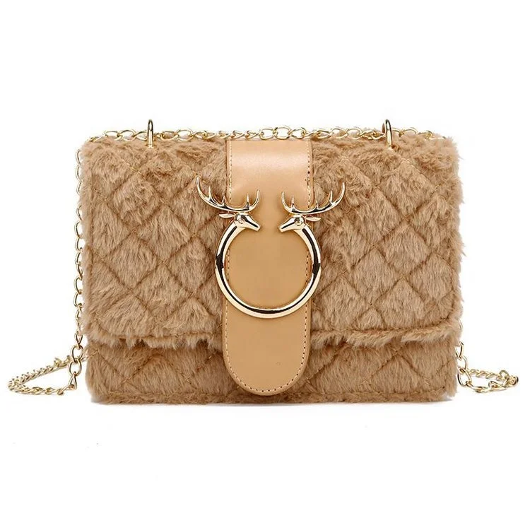 Customized new fashion wool chain bag plush shoulder bag woman messenger bag, Black,white,brown,khaki
Customized new fashion wool chain bag plush shoulder bag woman messenger bag, Black,white,brown,khaki
