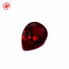 precious stone loose gemstone corundum gems pear dark red 8# gemstone synthetic corundum gemstone
