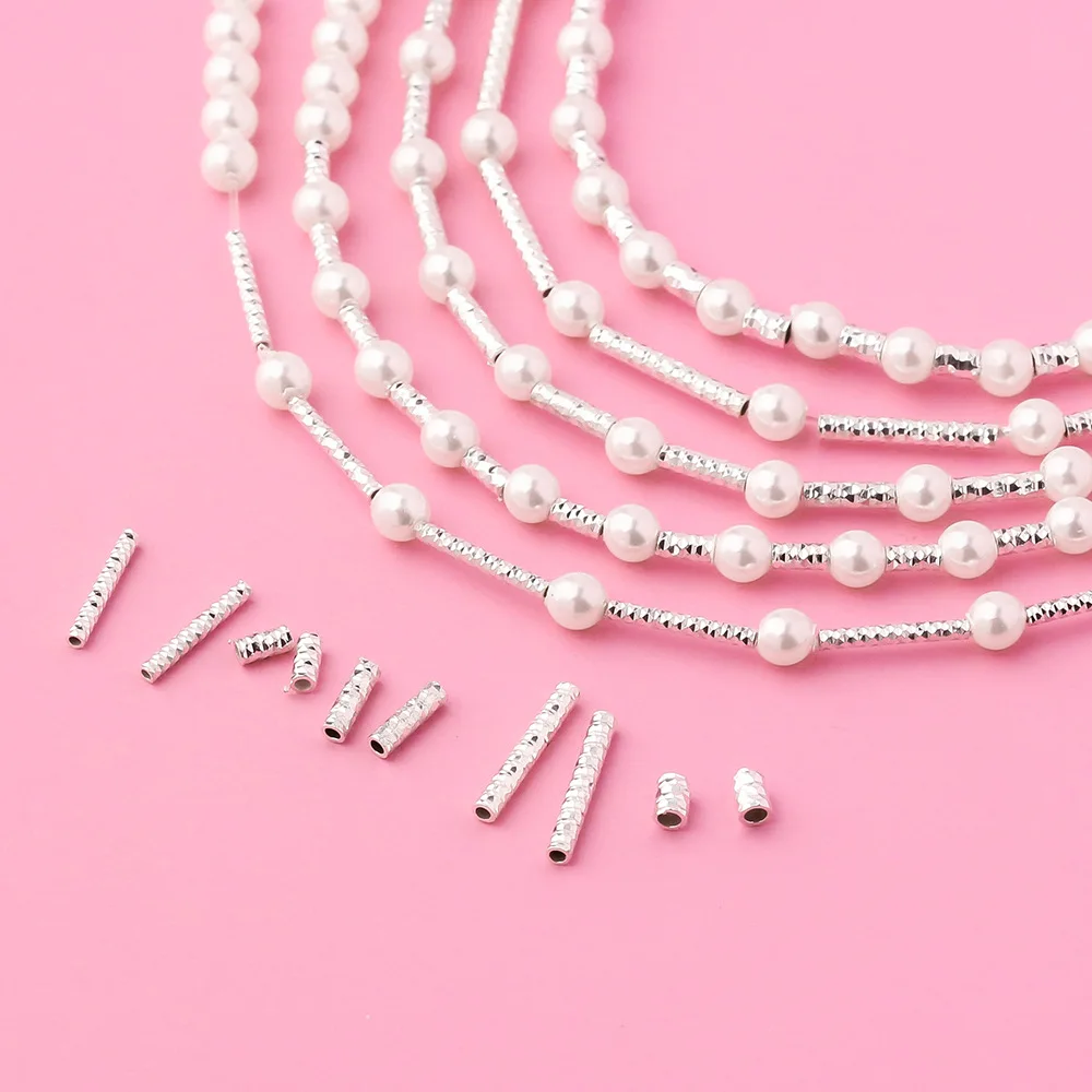 High Quality 925 Sterling Silver Straight Tube Spacer Beads Shiny Round Tube Beads For Necklace Bracelet Jewelry Making
High Quality 925 Sterling Silver Straight Tube Spacer Beads Shiny Round Tube Beads For Necklace Bracelet Jewelry Making