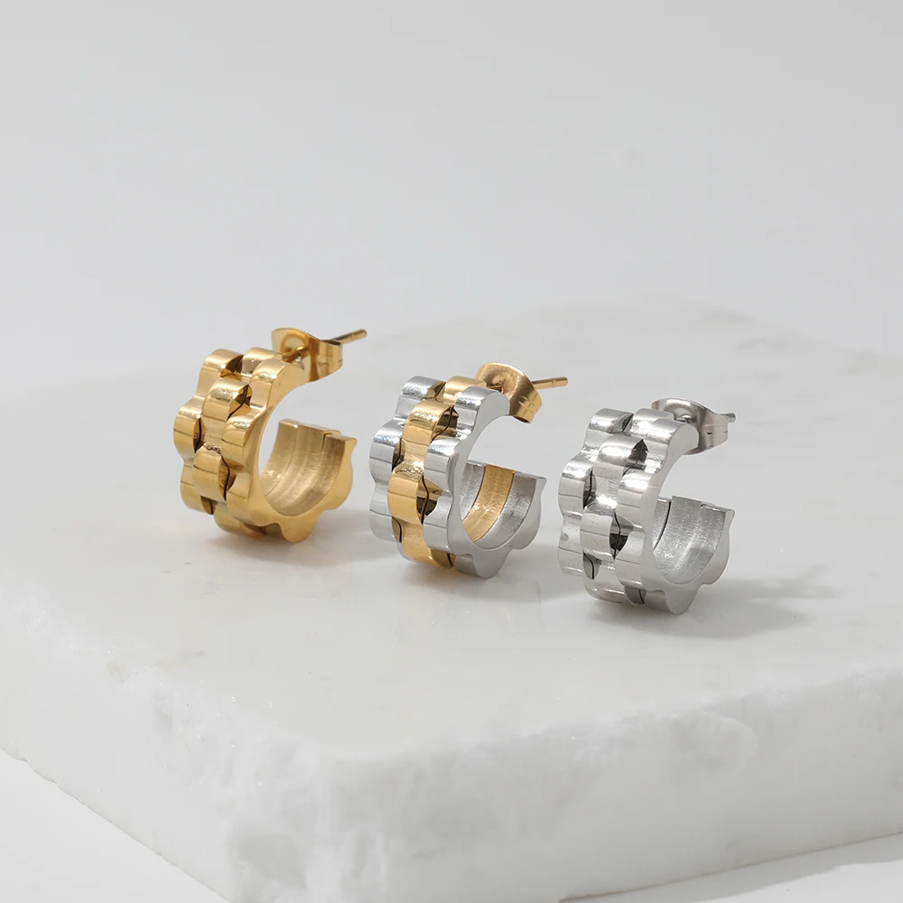JOOLIM Jewelry PVD 18K Gold Plated Waterproof Chunky Band Stainless Steel Hoop Earring
JOOLIM Jewelry PVD 18K Gold Plated Waterproof Chunky Band Stainless Steel Hoop Earring