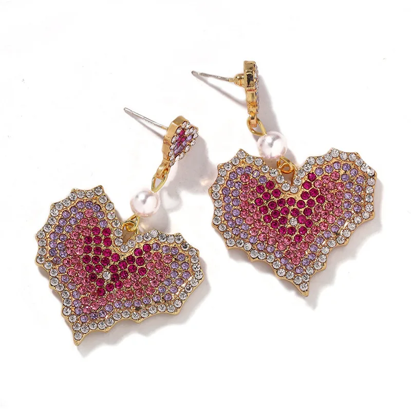 2021 Luxury 925 Sterling Silver Pink Crystal Heart Earrings Zircon Love Earring For Girl Fashion Jewelry Wholesale, Gold
2021 Luxury 925 Sterling Silver Pink Crystal Heart Earrings Zircon Love Earring For Girl Fashion Jewelry Wholesale, Gold