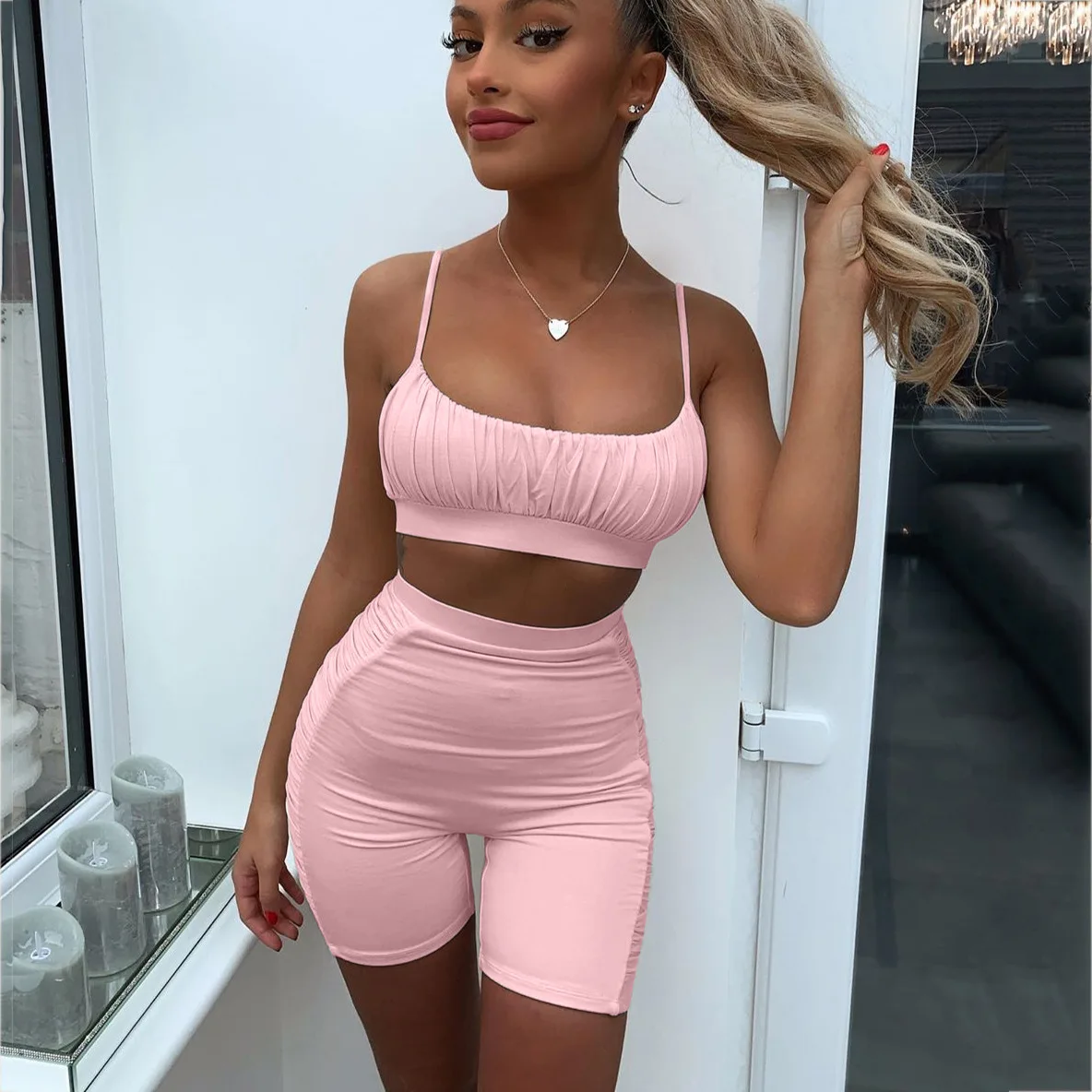 Ladies Short Outfit Sexy Bodycon Short Pants Clothing 2020 Women Outfit Two Pieces Set
Ladies Short Outfit Sexy Bodycon Short Pants Clothing 2020 Women Outfit Two Pieces Set