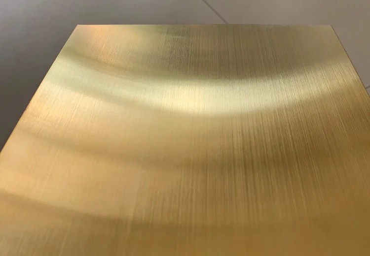 Sus 304 Titanium Gold Brushed Hairline Finish Stainless Steel Sheet