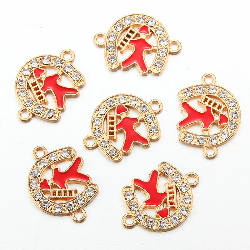 10pcs/bag gold charms red man with ladder mounted diamond process alloy connector accessories DIY jewelry
10pcs/bag gold charms red man with ladder mounted diamond process alloy connector accessories DIY jewelry