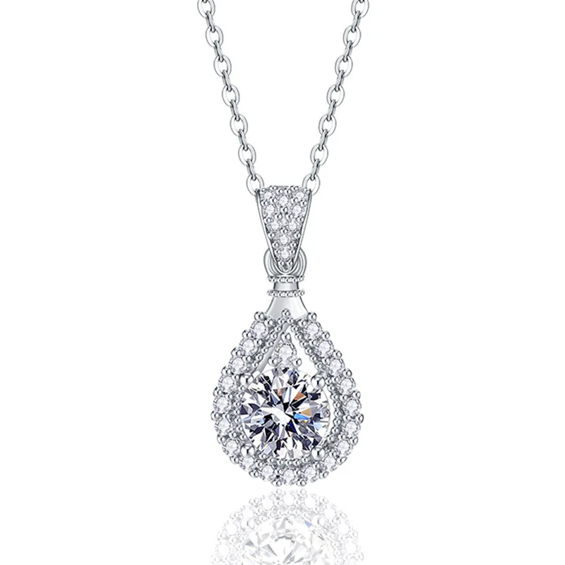 Fashion One carat 925 Sterling Silver Customizable Water Drop Pendant Moissanite Jewelry Diamond Pendant Women
Fashion One carat 925 Sterling Silver Customizable Water Drop Pendant Moissanite Jewelry Diamond Pendant Women