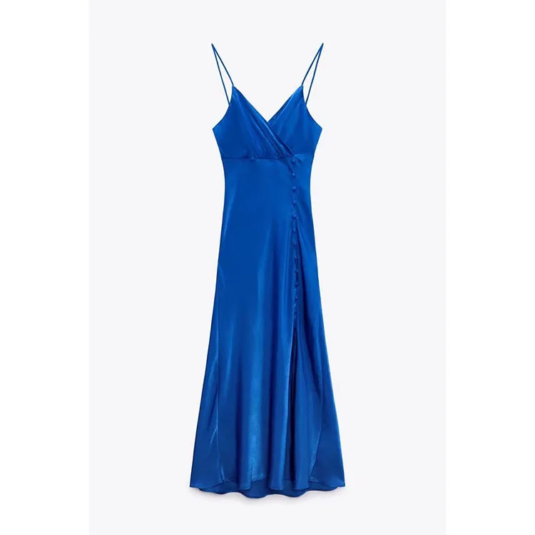 BMURHMZA2022 summer and autumn new women's silk satin texture drape lace long women's sling dress, Picture color
BMURHMZA2022 summer and autumn new women's silk satin texture drape lace long women's sling dress, Picture color