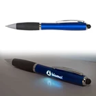 OEM DIY Black Led Light Up Gift Soft Touch Screen Ball Point Pen Custom Cheap Plastic Active Stylus Promotion Ball Pen With Logo