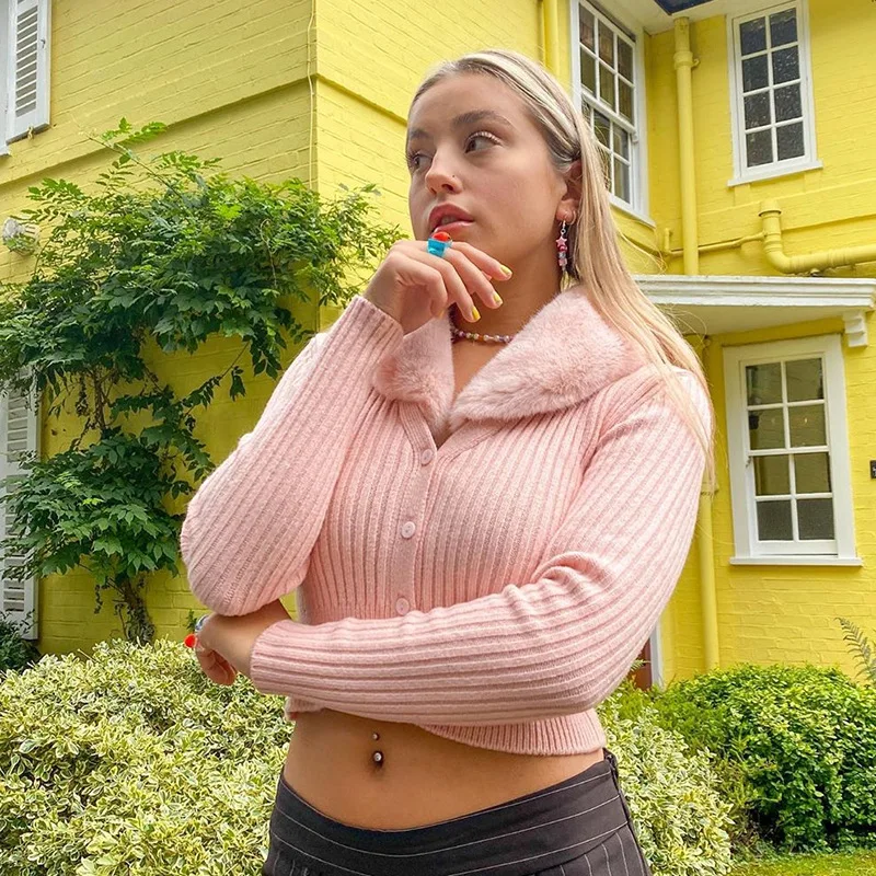 2020 new arrivals autumn collection women new fashion long sleeve design sweater cardigan with fur collar
2020 new arrivals autumn collection women new fashion long sleeve design sweater cardigan with fur collar