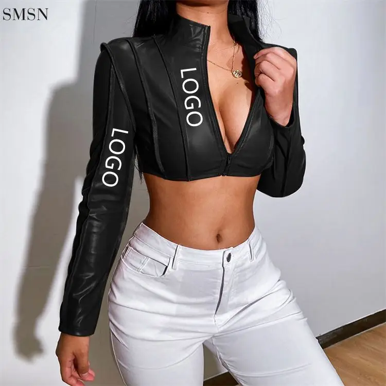 Hot Selling Autumn And Winter Long Sleeved Short Zipper Leather Jacket Women Clothing crop jacket
Hot Selling Autumn And Winter Long Sleeved Short Zipper Leather Jacket Women Clothing crop jacket