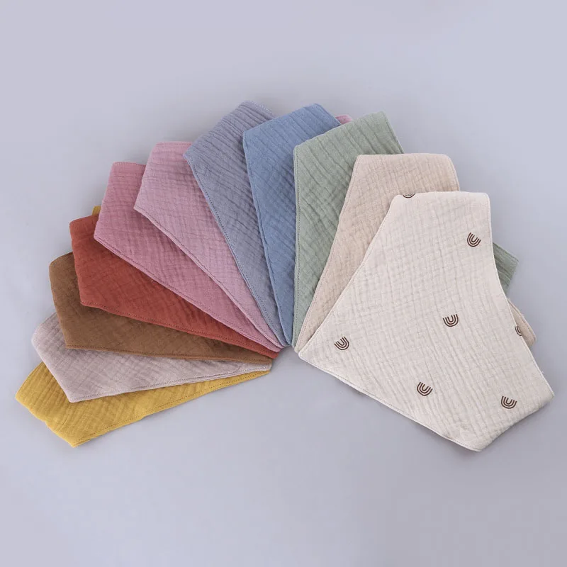 Custom OEM Adjustable Soft Organic Cotton Solid Color Saliva Towel Print Meal Collar Triangular Baby Bibs, Customized colors
Custom OEM Adjustable Soft Organic Cotton Solid Color Saliva Towel Print Meal Collar Triangular Baby Bibs, Customized colors