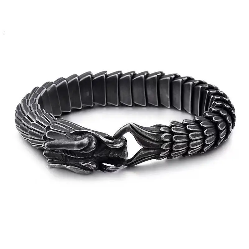 Zodiac Dragon Bracelet dragon scale pattern domineering men's bracelet retro stainless steel keel hand ornament
Zodiac Dragon Bracelet dragon scale pattern domineering men's bracelet retro stainless steel keel hand ornament