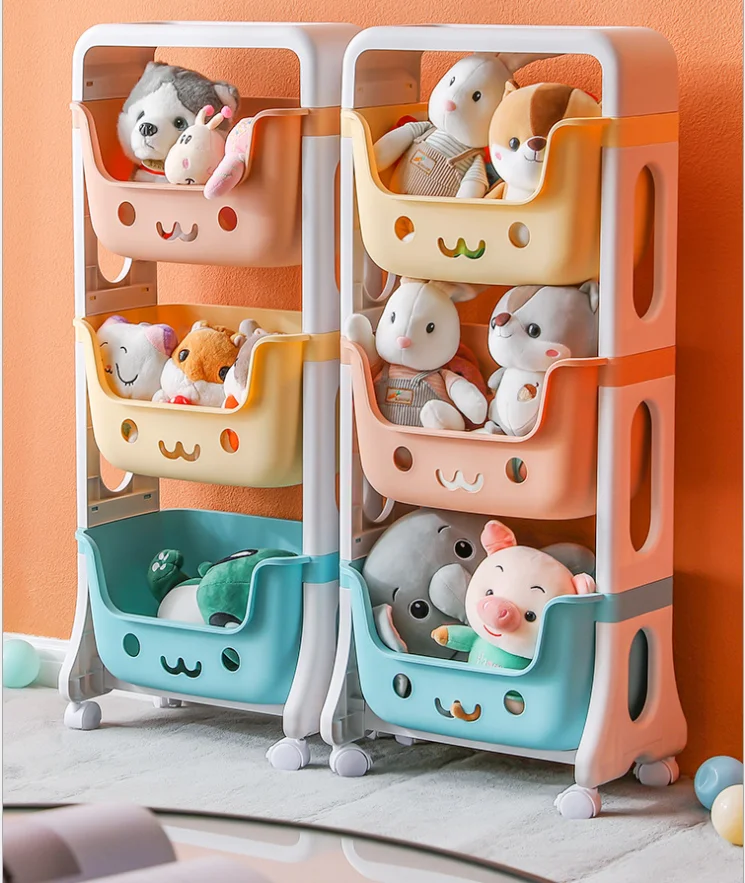kids toy storage plastic shelf