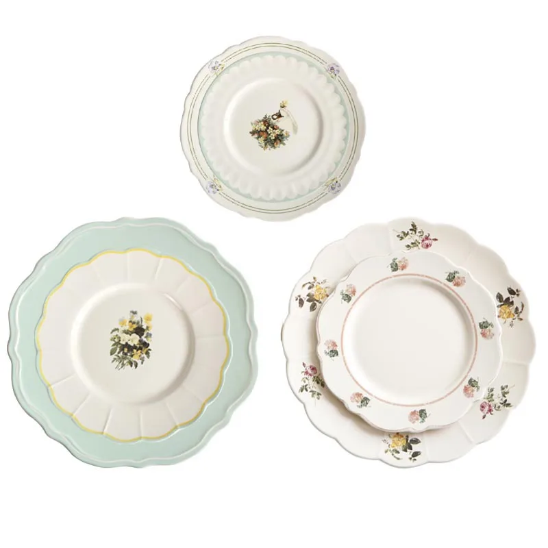 Retro Style Dessert Plate Pastoral Style Small Fresh Floral Ceramic Wedding Plates Tableware Sets
Retro Style Dessert Plate Pastoral Style Small Fresh Floral Ceramic Wedding Plates Tableware Sets