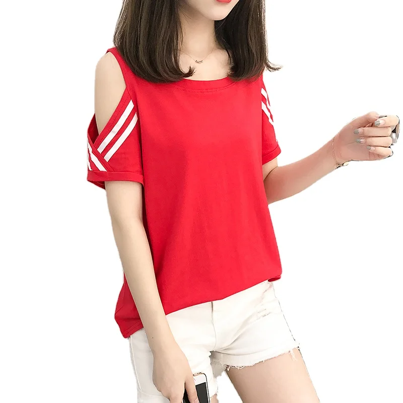 hot sale crew neck woman t shirt women
