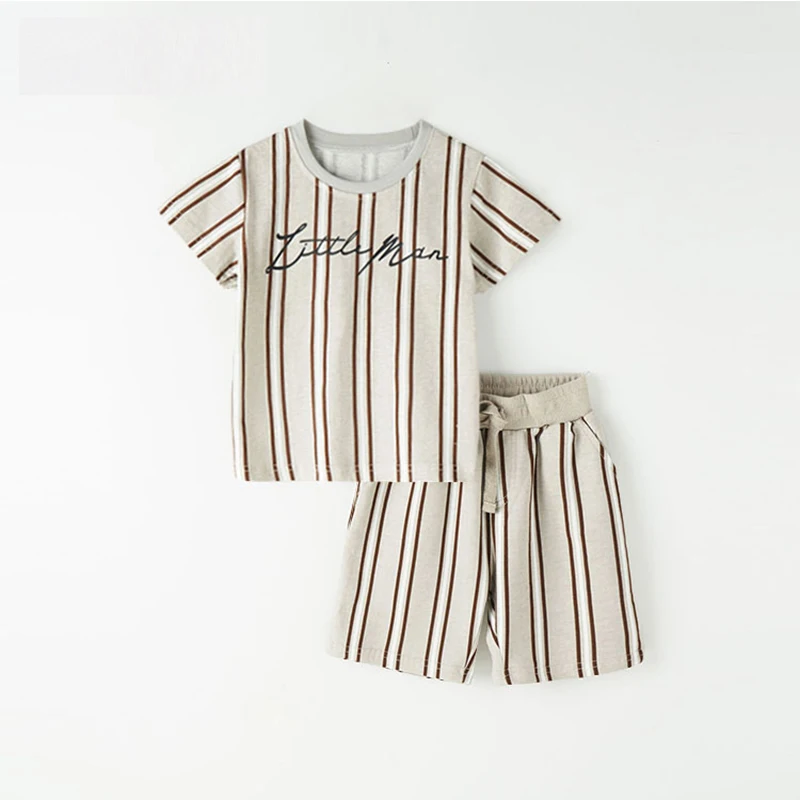 Fashion Summer Children's striped Clothing Sets Design Baby Boy Clothing Sets 2pcs T-shirt kids clothes
Fashion Summer Children's striped Clothing Sets Design Baby Boy Clothing Sets 2pcs T-shirt kids clothes