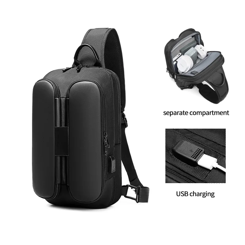Hot selling custom logo waterproof men fashion shoulder chest crossbody sling bag for men messenger bags, Black
Hot selling custom logo waterproof men fashion shoulder chest crossbody sling bag for men messenger bags, Black