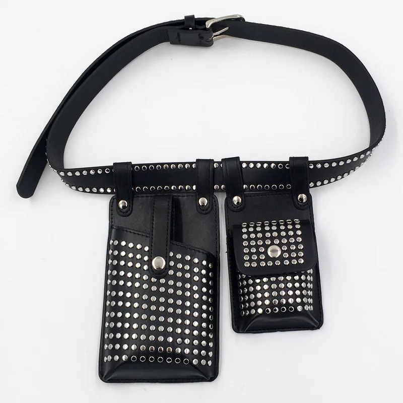 Rivet Waist bag with two pocket mobile phone coin adjustable waist luxury chest bag dual use function bags western style
Rivet Waist bag with two pocket mobile phone coin adjustable waist luxury chest bag dual use function bags western style