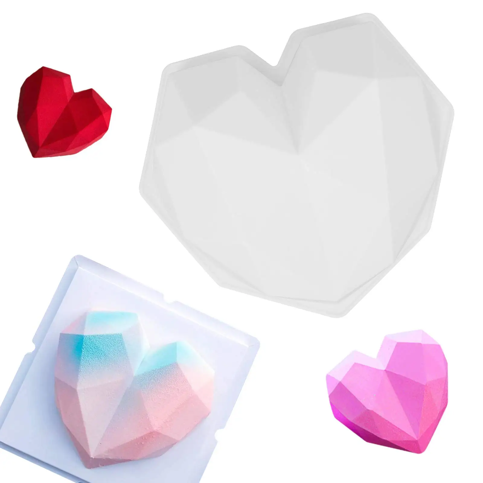 Valentine's Day Molde Corazon Silicona Diy 3D Large Breakable Diamond Heart Shape Silicone Cake Mousse Mold, Customized color
Valentine's Day Molde Corazon Silicona Diy 3D Large Breakable Diamond Heart Shape Silicone Cake Mousse Mold, Customized color
