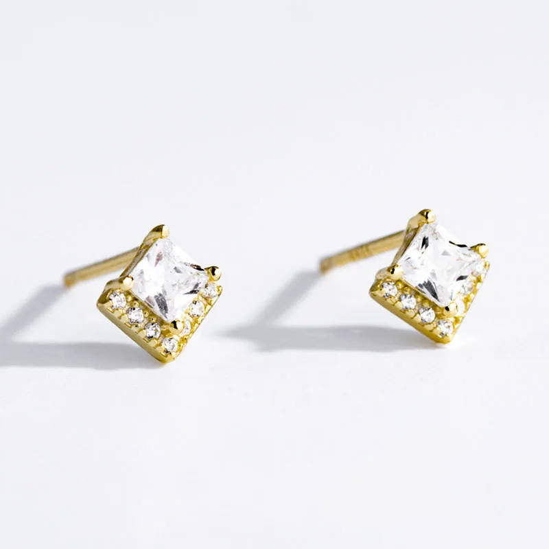 fashion jewelry 925 sterling silver earring geometric square zircon full diamond gold plated stud earrings for women
fashion jewelry 925 sterling silver earring geometric square zircon full diamond gold plated stud earrings for women