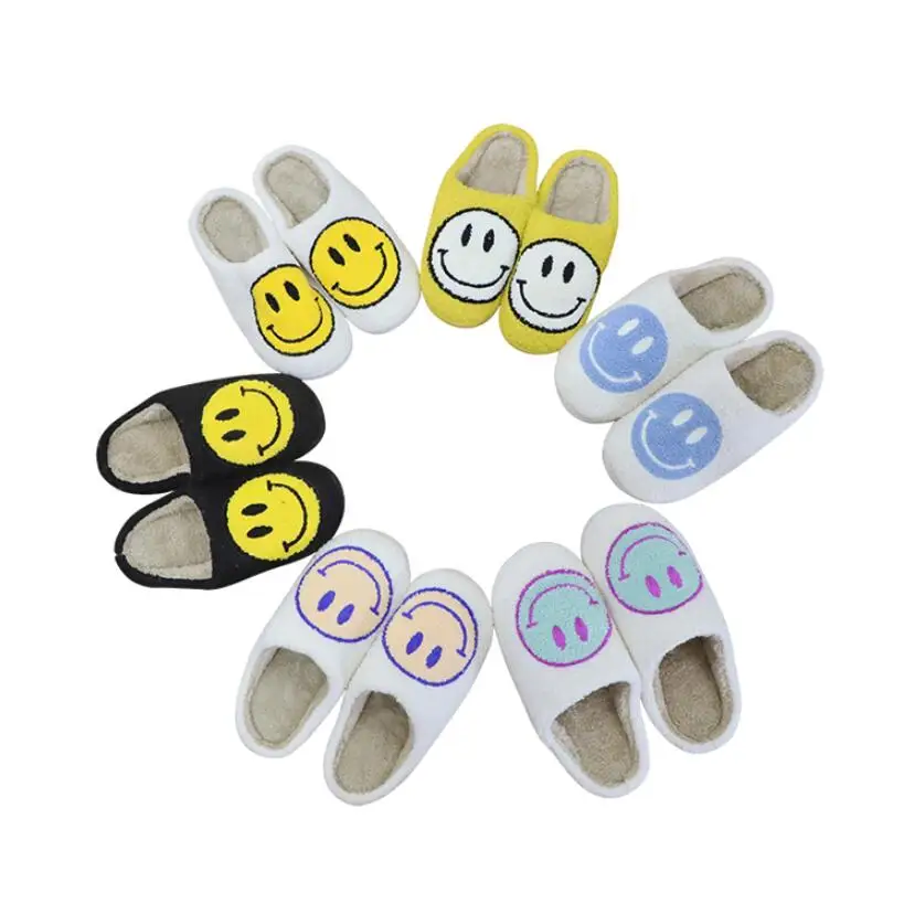 Cute Smiley Face Pattern Winter Warm Plush Smile Face Women Shoes Cotton Home House Slippers
Cute Smiley Face Pattern Winter Warm Plush Smile Face Women Shoes Cotton Home House Slippers
