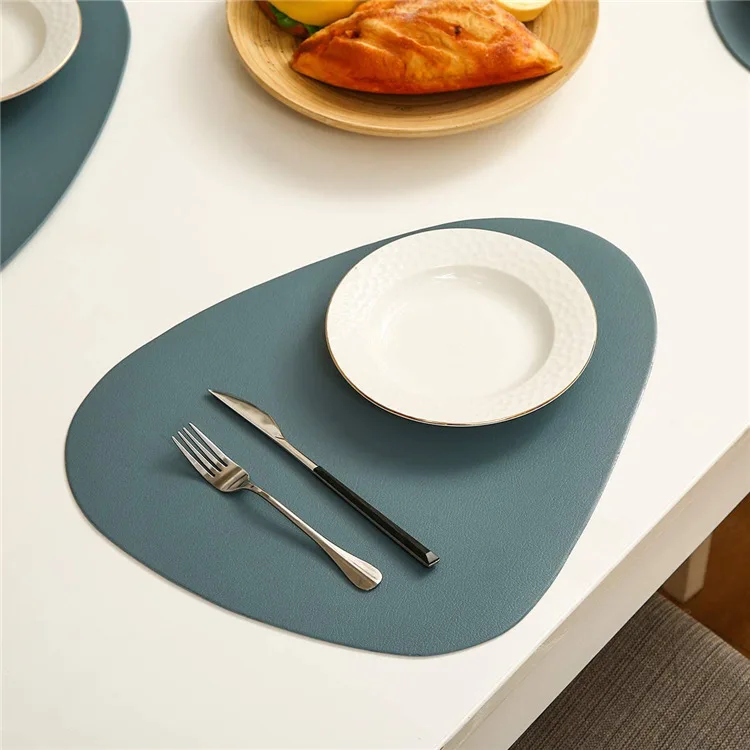 Factory Hot Selling Irregular Shape non-slip Dining Table Mat Pu Leather Placemats, Customized color
Factory Hot Selling Irregular Shape non-slip Dining Table Mat Pu Leather Placemats, Customized color