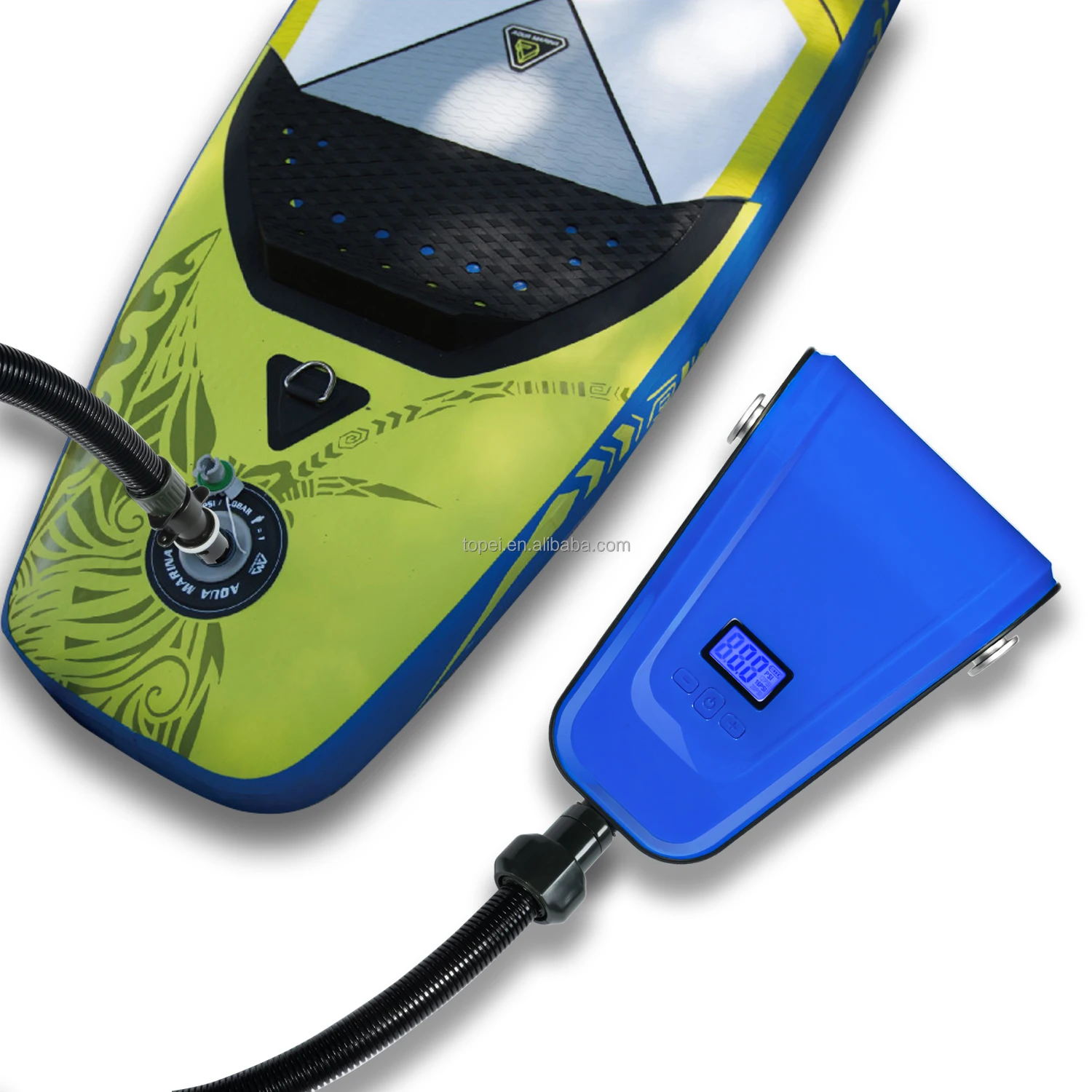 TOPEI Newest Design High Quality Inflatable 12v SUP Boards Stand Up Paddle Board Electric SUP Pump
TOPEI Newest Design High Quality Inflatable 12v SUP Boards Stand Up Paddle Board Electric SUP Pump