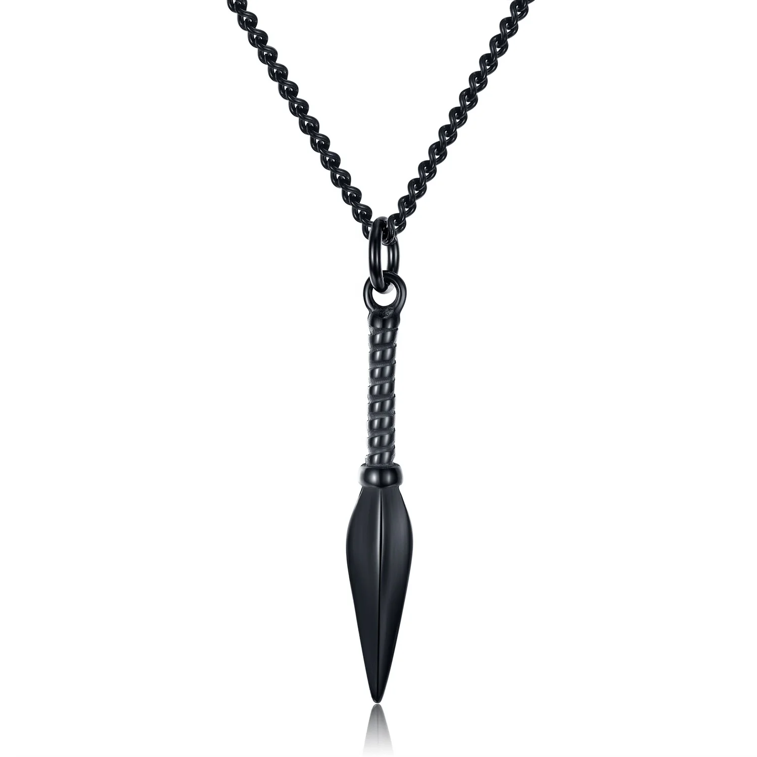 SC Delicate Silver Gold Black Chain Men Necklace Geometric Men Stainless Steel Necklace Baking Paint Spearhead Pendant Necklace
SC Delicate Silver Gold Black Chain Men Necklace Geometric Men Stainless Steel Necklace Baking Paint Spearhead Pendant Necklace