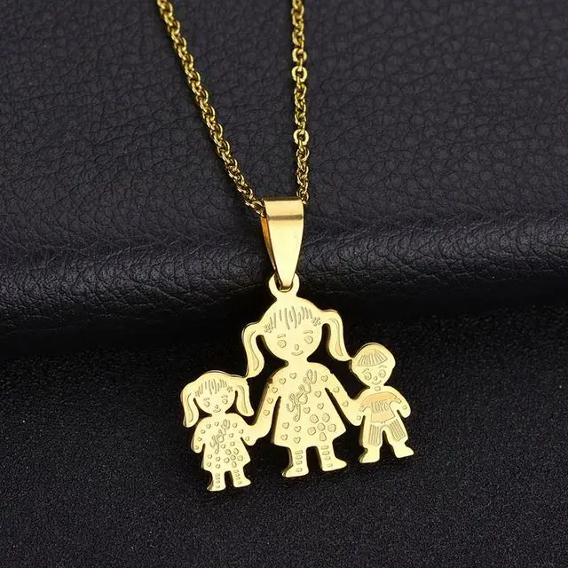 Stainless Steel Boy Girl Mother Daughter Necklace Gold Mom Son Daughter Family Pendant Necklace, Picture
Stainless Steel Boy Girl Mother Daughter Necklace Gold Mom Son Daughter Family Pendant Necklace, Picture