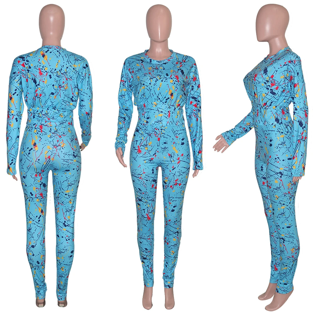 2021 Hot selling women's printed long sleeve pants two piece set fashion causal 2 piece set for autumn
2021 Hot selling women's printed long sleeve pants two piece set fashion causal 2 piece set for autumn