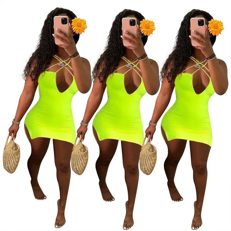 2021 Summer Clothing Condole belt Hollow Out Bodycon Dress Party Clubwear Skinny Drawstring Women Dresses
2021 Summer Clothing Condole belt Hollow Out Bodycon Dress Party Clubwear Skinny Drawstring Women Dresses