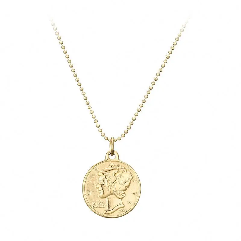 European Hot Design Vintage Women's Gold Plated Stainless Steel Queen Head Coin Pendant Necklace, Gold color
European Hot Design Vintage Women's Gold Plated Stainless Steel Queen Head Coin Pendant Necklace, Gold color