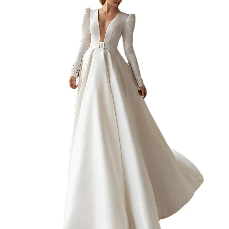 New style ladies' long dress European style elegant and unique damask evening dresses, Rice coloured
New style ladies' long dress European style elegant and unique damask evening dresses, Rice coloured