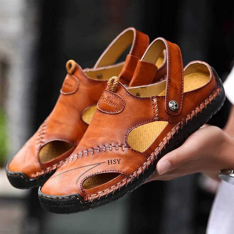 Men's Fashion Casual Shoes mens Genuine Leather Sandals Beach Sandals Flat Breathable Loafers men Plus Size 38-48
Men's Fashion Casual Shoes mens Genuine Leather Sandals Beach Sandals Flat Breathable Loafers men Plus Size 38-48