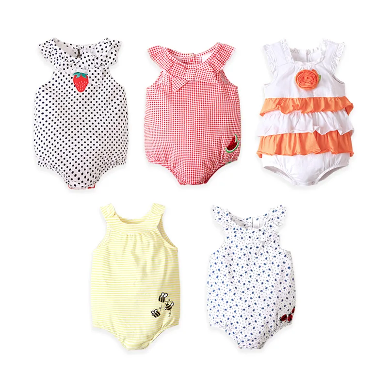 Ready to Ship Print Newborn Baby Clothes Sleeveless Baby Romper 100% Cotton Summer Baby Bodysuit, Mix color
Ready to Ship Print Newborn Baby Clothes Sleeveless Baby Romper 100% Cotton Summer Baby Bodysuit, Mix color